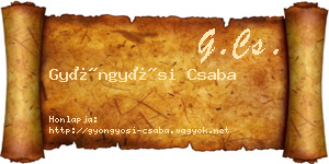 Gyöngyösi Csaba névjegykártya