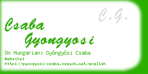 csaba gyongyosi business card